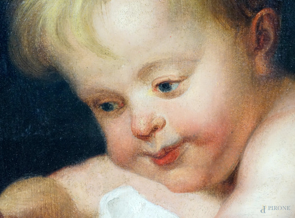 Da Antoon van Dyck (Anversa, 1599 – Londra, 1641), Sant'Anna con il Bambino, olio su tela, XIX se...
