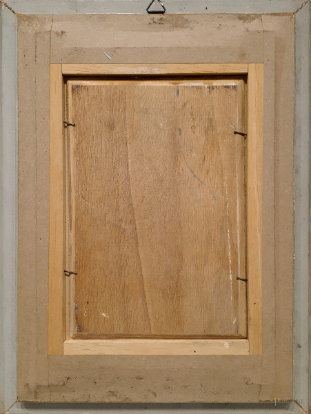 Achille Boni (XX sec.), Aeropittura tecnica mista su tavola, cm 20x14, firma in basso, con cornic...