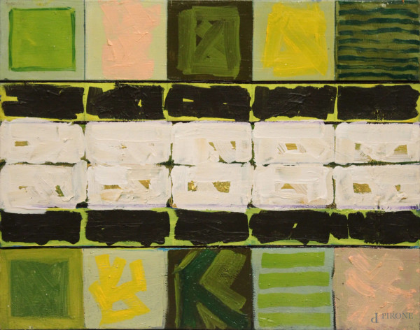 Enzo Filoni - Astratto, olio su tela, 40x50 cm, 