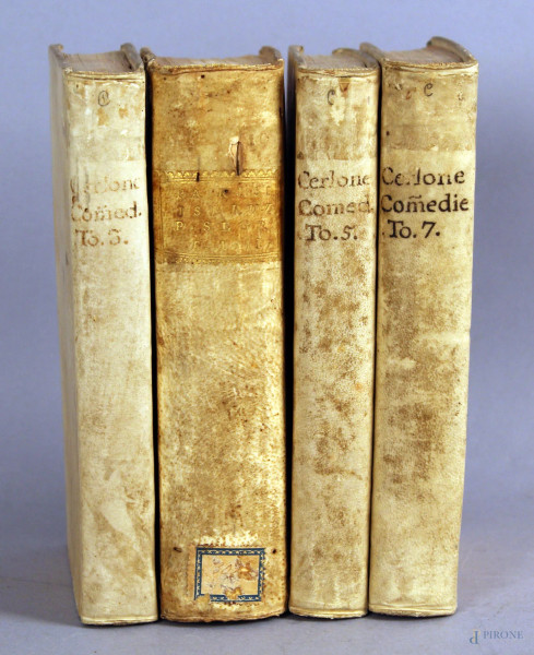 Lotto composto da quattro libri del XVIII secolo.