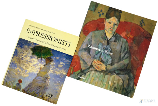Lotto di due libri d'arte: "Impressionisti" e "Cezanne a Firenze"