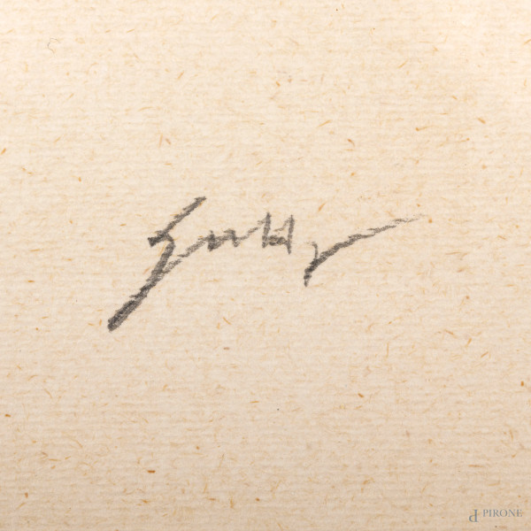 Lotto di 10 prove d'autore di Guttuso, cm 27x22, entro cornici