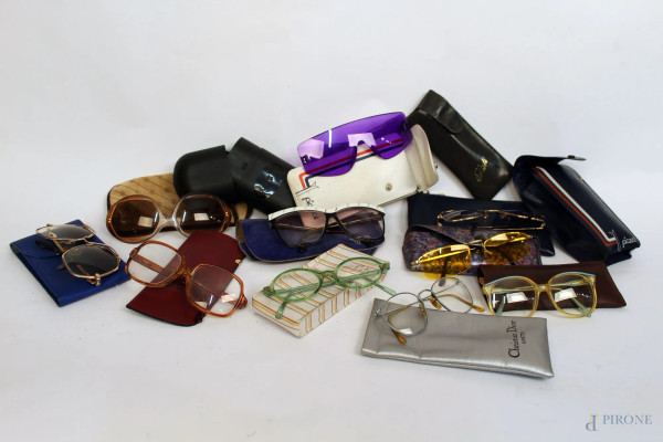 Lotto di vecchie custodie per occhiali, anni 60/90
