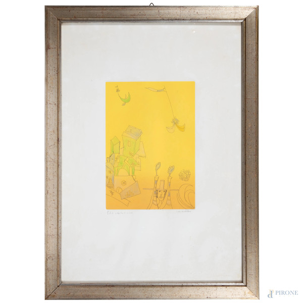 Lillo Bartoloni, Coppia di stampe ritoccate a mano, tiratura in basso a sinistra, misure massime cm 70x50, firmate in basso a destra, entro cornice