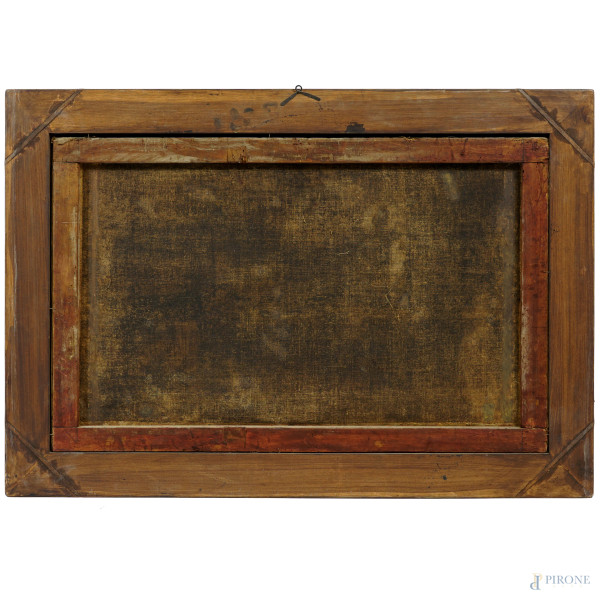 Lavanda dei piedi, olio su tela, XVII secolo, cm 62x102, entro cornice