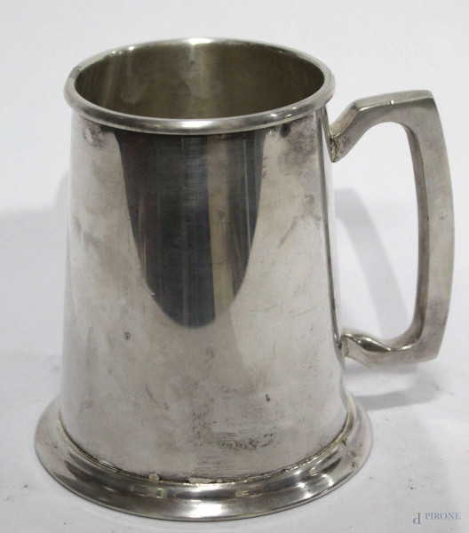 Tankard in metallo argentato 