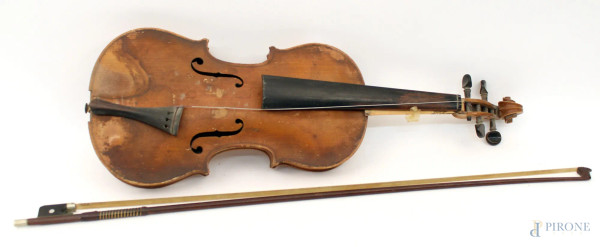 Vecchio violino Steiner, corde mancanti.