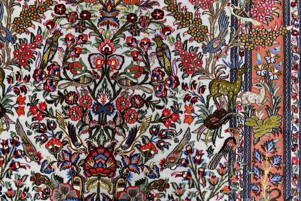 Tappeto persiano, cm 140,5x220, (difetti)