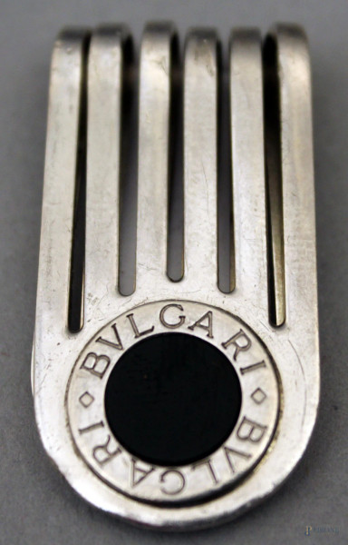 Fermasoldi in argento, marcato Bulgari.