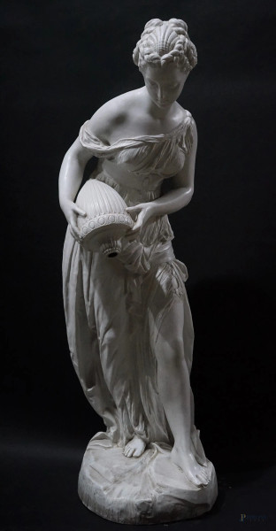 Afrodite, scultura in biscuit Vion et Baury, seconda metà del XIX secolo, cm h 119, (restauri, lievi difetti)