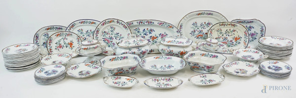 Servizio da tavola, Società Ceramica Richard Milano, inizi del XX secolo, con decori floreali policromi, (difetti)