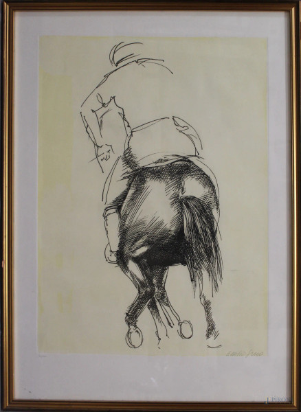 Emilio Greco - Fantino, Incisione numerata XII/XXX sec., entro cornice
