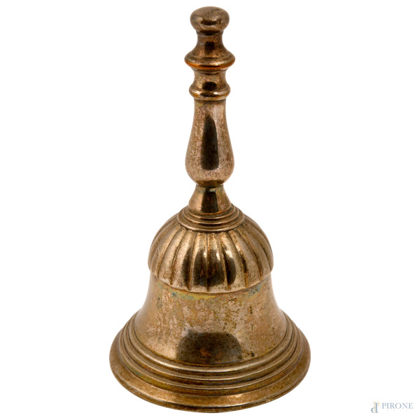 Campanella in argento, XIX-XX secolo, altezza cm 12, gr. 200