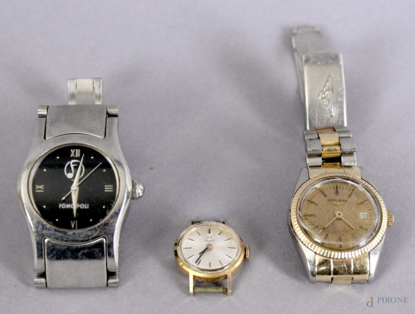 Lotto composto da tre orologi da donna di cui un Longines (da revisionare).