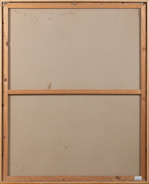 Paesaggio, XX secolo, olio su tela, cm 149x119,5, entro cornice