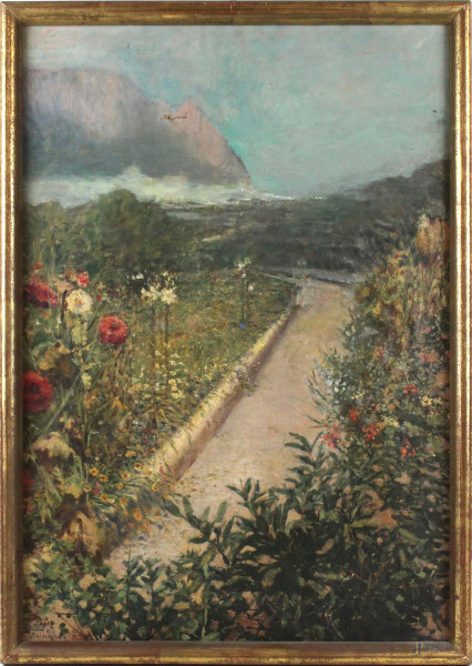 Capri, olio su tela, cm 57,5x36, firmato R.Fainardi in basso a sinistra, entro cornice.
