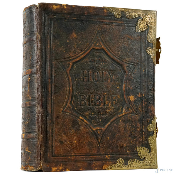 The Holy Bible containing the Old and the New Testaments […], by Rev.John Brown, Glasgow, James Semple, 7 Sterling Road, XIX secolo,  (difetti e macchie sulla carta).