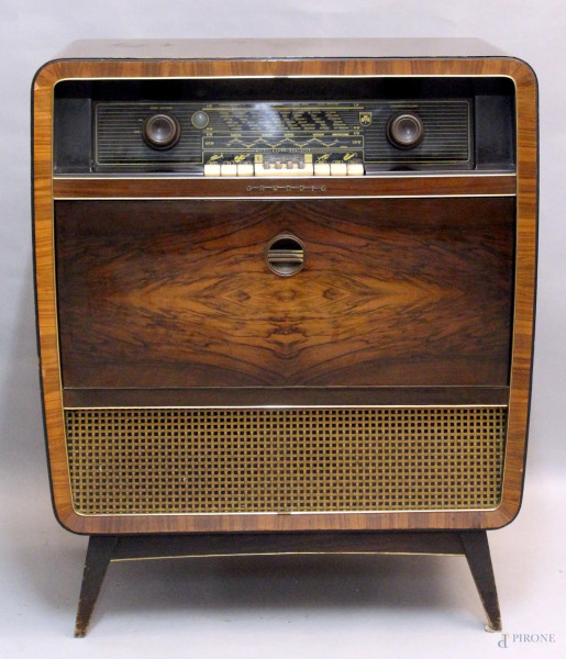Mobile radio giradischi Grundig, cm 84x70x36, anni &#39;50, ( da revisionare).