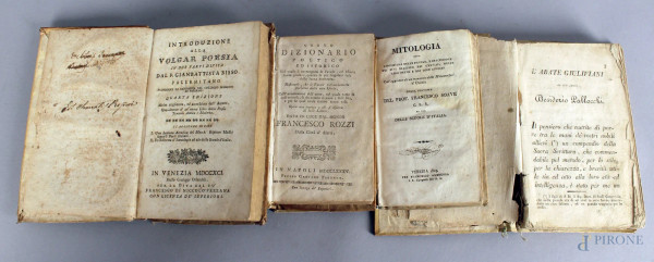 Lotto composto da sette libri in pergamena del XVIII e XIX sec.