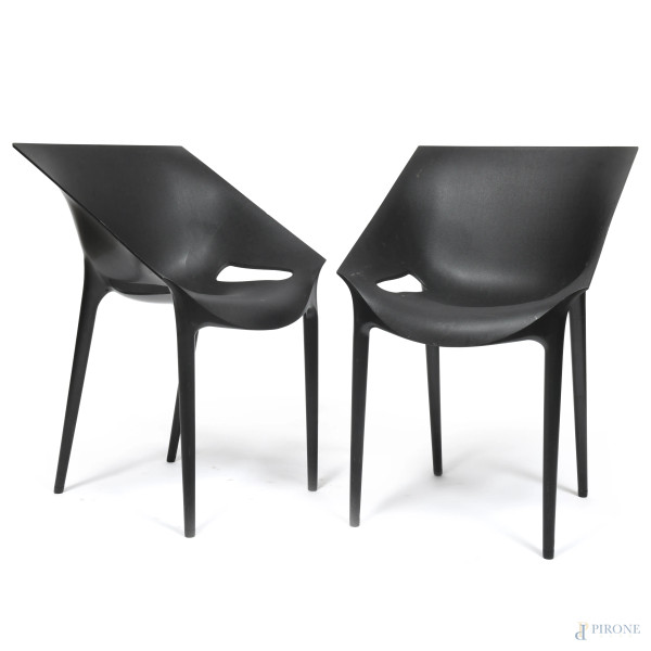 Philip Starck e Eugeni Quitllet x Kartell,  Sedia impilabile DR. Yes in polipropilene nero, cm 81x53x48 circa, (segni di usura, graffi, difetti)