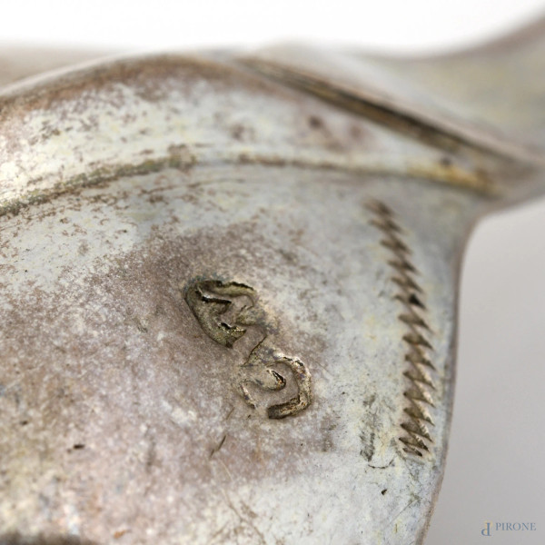 Lotto di sei cucchiai in argento. Manifattura austriaca, lunghezza cm 1, peso complessivo gr 315