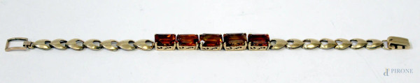 Bracciale in oro 14 kt con topazi di Madera