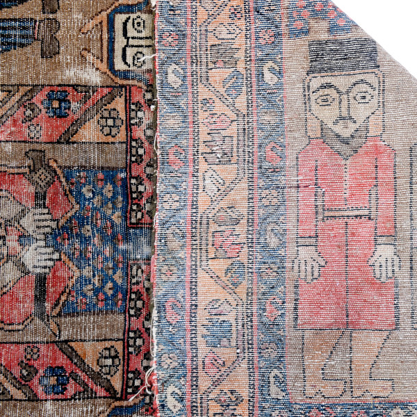 Tappeto, cm 183,5x120,5, (difetti)