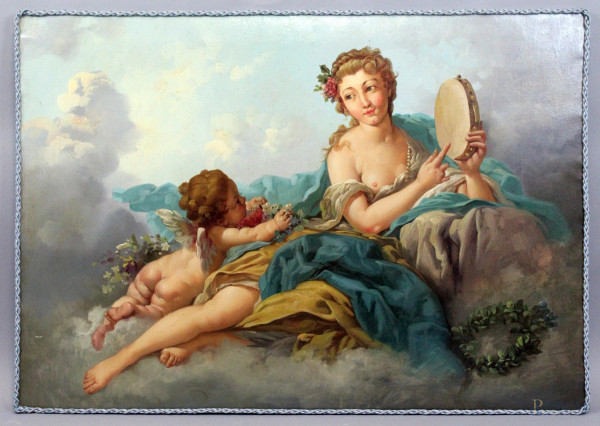 François Boucher (copia da), La Musa Terpischore, olio su tela, cm 70x100