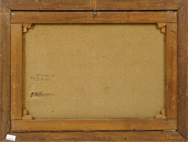 Copia da Tiziano Vecellio (Pieve di Cadore, 1488/1490 – Venezia, 1576), Venere di Urbino, olio su...