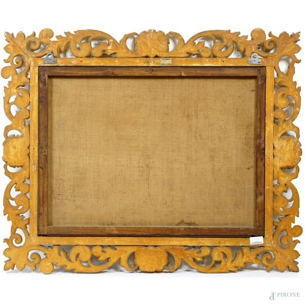 Paesaggio con la Fuga in Egitto, XVII-XVIII secolo, olio su tela, cm 74x98, entro cornice