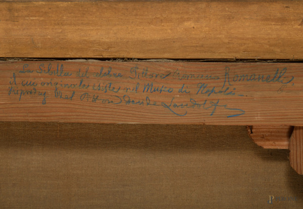 Sibilla, olio su tela, XIX secolo, cm 104x77, entro cornice, (difetti)