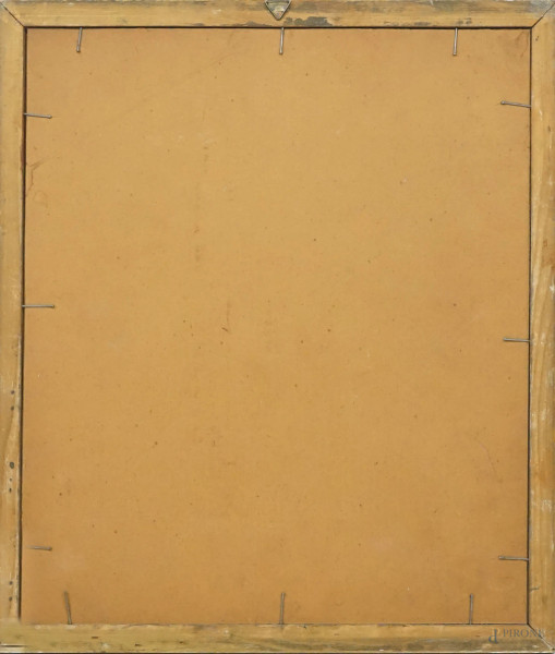 Trieste-Cattedrale di San Giusto, multiplo su carta, cm 37x31, firmato e datato, entro cornice