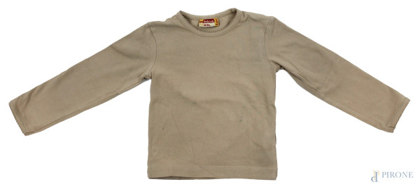 Un basic DP am, maglietta da bambina a maniche lunghe beige, taglia 3 anni, (difetti).
