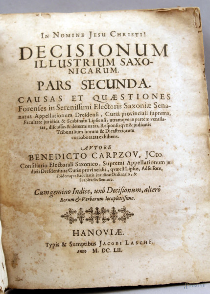 Libro  - decisionum illustrium saxonicarum 1652