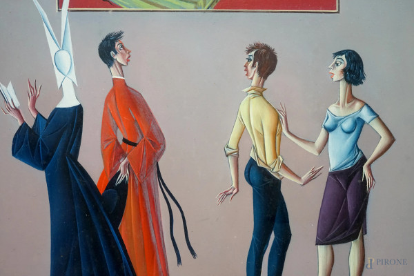 Senza titolo, olio su tavola, cm 33,5x23,5 circa, entro cornice