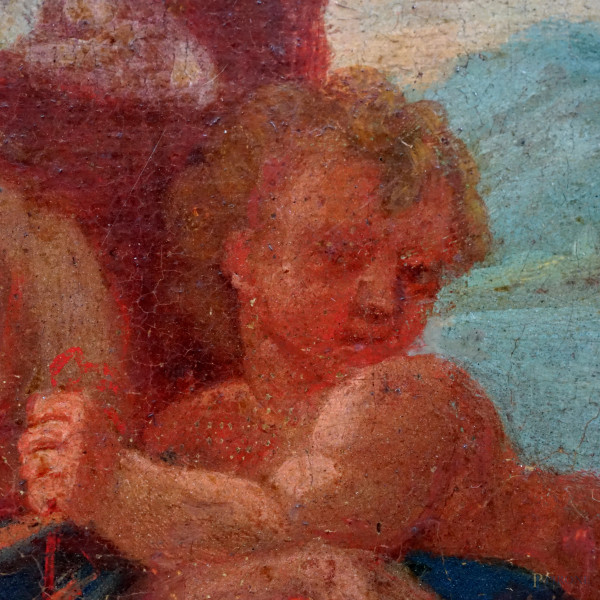 Pittore francese, attivo tra la fine del XVIII e il XIX secolo, Galatea, olio su tela, cm 28x34,5...