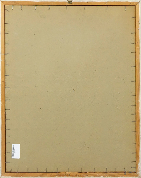 Ritratto, pastello su cartoncino nero, cm 46x31, firmato, entro cornice