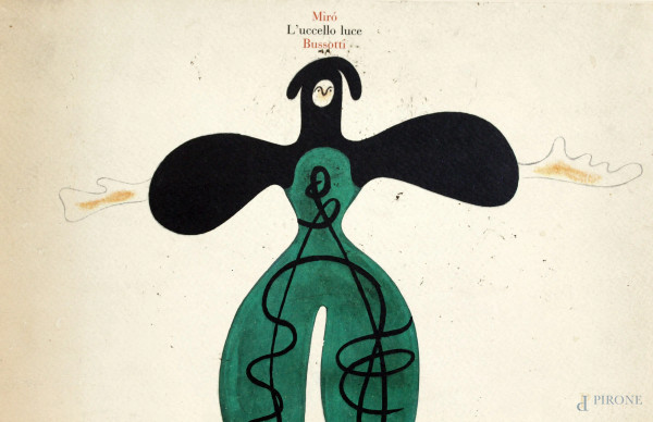 Volume Mirò J.,Bussotti S., "L'uccello luce", Milano, Electa, 1981, edizioni "La Biennale di Venezia", (segni di utilizzo).