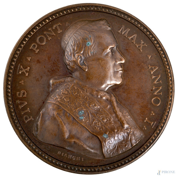 Lotto di 29 medaglie in bronzo dello Stato Pontificio, diametro massimo 4,5, (difetti)