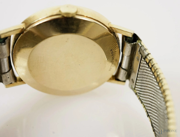 Longines, orologio da polso unisex, Anni '60, quadrante circolare 10 k goldfilled, cinturino in a...