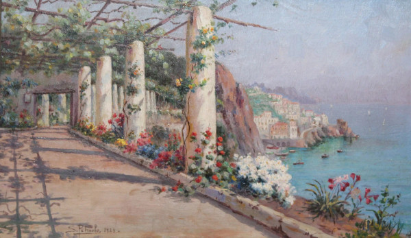 Terrazza su sfondo Amalfi