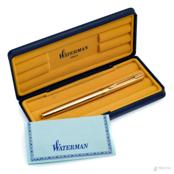 Penna Waterman stilografica, lunghezza cm 13,5, (da revisionare)
