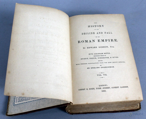 Lotto composto da sette volumi, Histosy Roman Empire, Londra 1854.