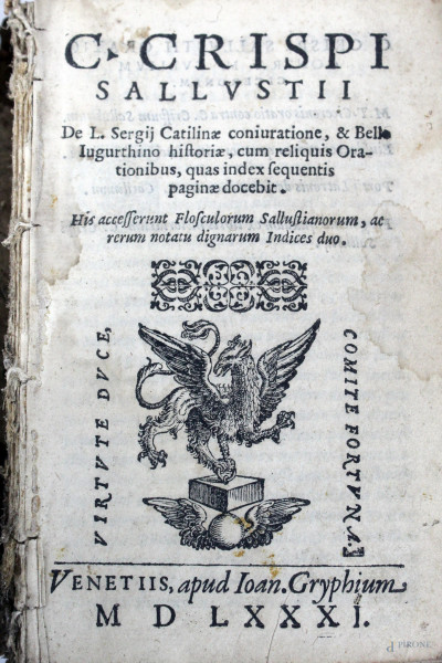 C. Crispi, Sallustio, Venezia, 1581.