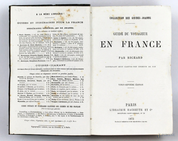 Guide du Voyageur en France par Richard, Parigi, 1873