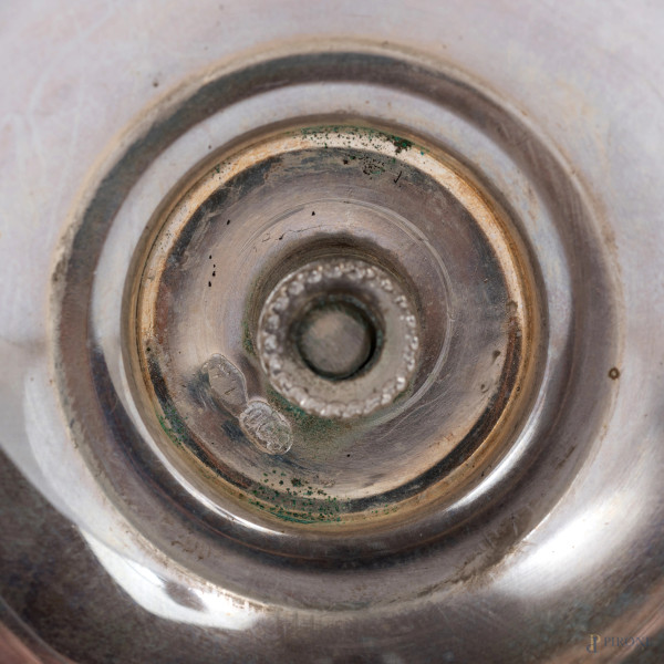 Glacette in argento 800/000, altezza cm 18, peso gr 570