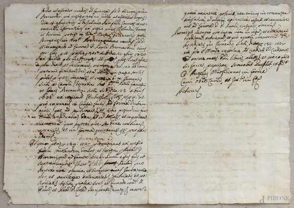 Antico manoscritto seicentesco relativo alla citt&#224; di Leonessa 