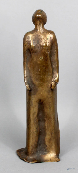 Figura, scultura in bronzo H.25cm , siglato.