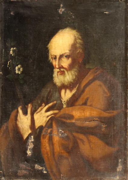 San Giuseppe, olio su tela, XVIII sec., cm 75 x 56, rotture.