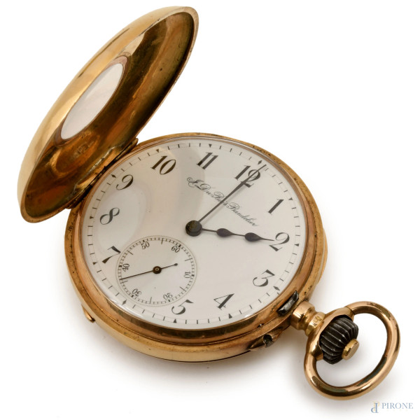 Orologio da taschino Du Bois Bandelier con cassa in oro 18k, 44 mm, (difetti, meccanismo da revis...